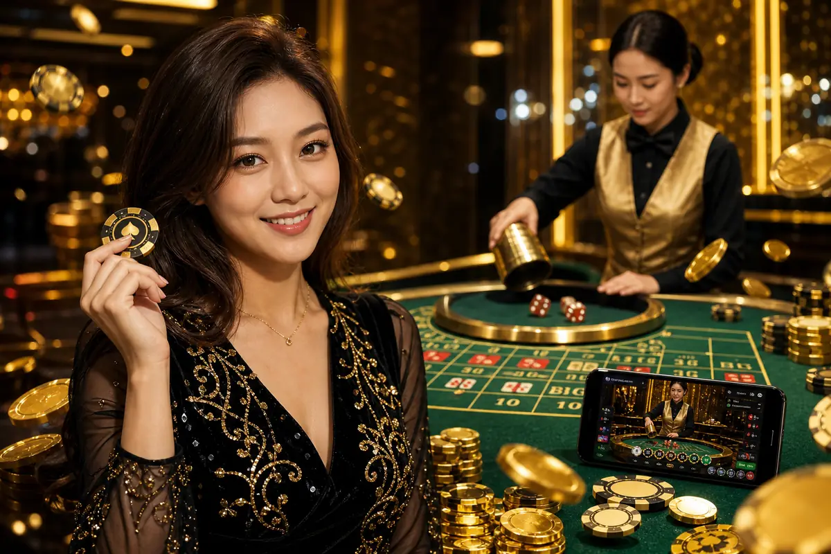 burma7 Baccarat Live ဒီလာ စားပွဲ ကစားနေသောပုံ